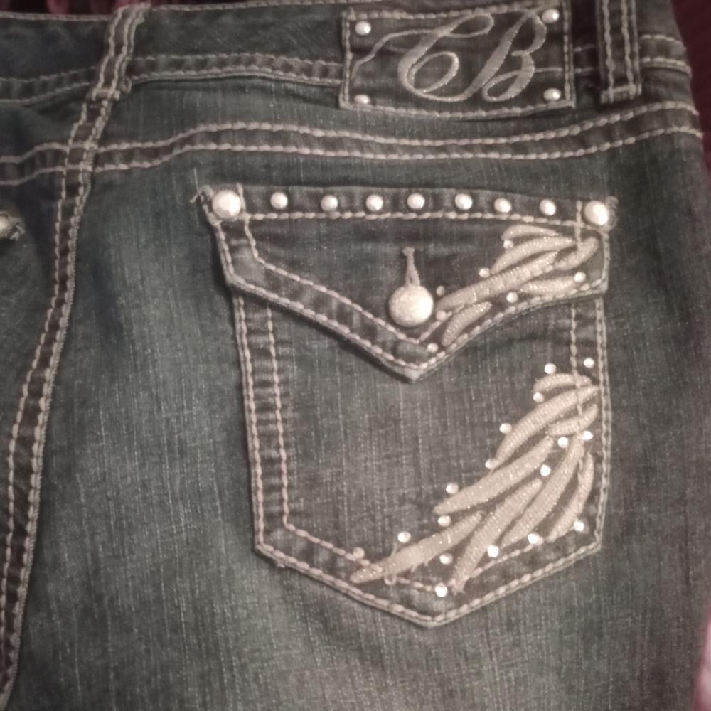 CB codebleu size 16 relaxed fit inseam is 32 good condition dark blue denim.